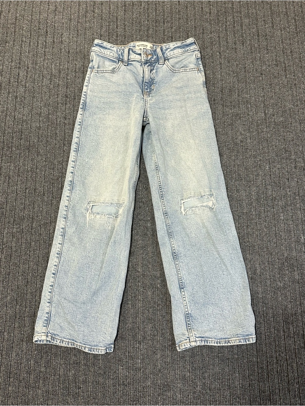 Abercrombie Kids High Rise Wide Leg Jeans